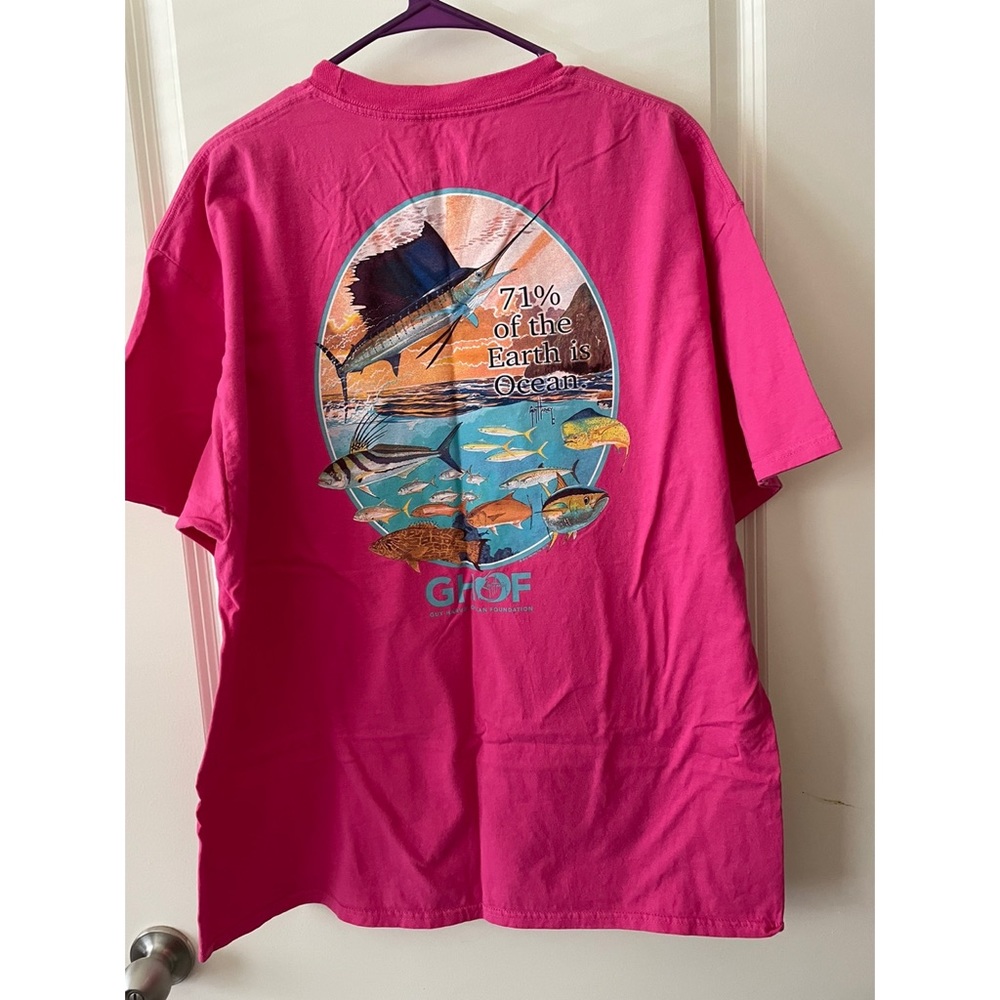Pink guy Harvey shirt